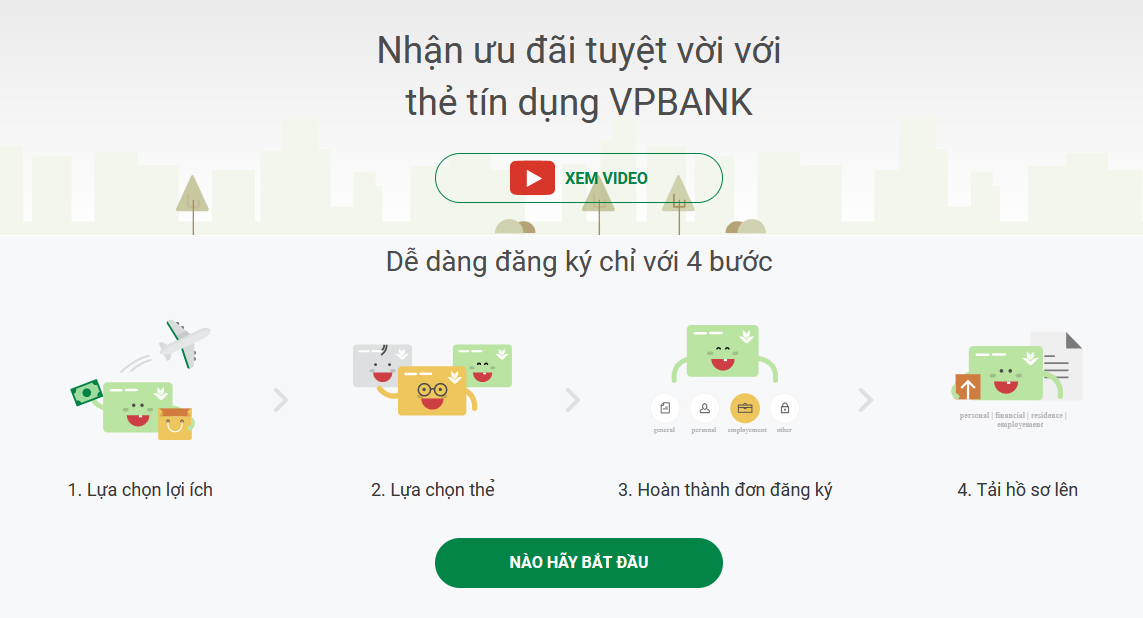 Cách mở thẻ tín dụng VPBank miễn phí, đăng ký thẻ tín dụng chỉ với 4 bước