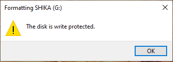 Gỡ lỗi the disk is write protected trên USB