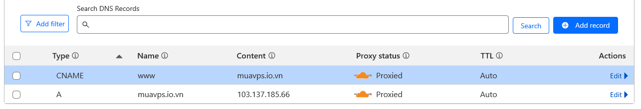 Cách trỏ tên miền về hosting bằng DNS record CNAME