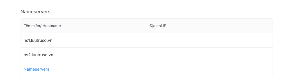 Sử dụng Nameserver của Hosting